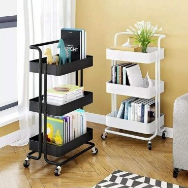 3 Tier Moveable Trolley Rack